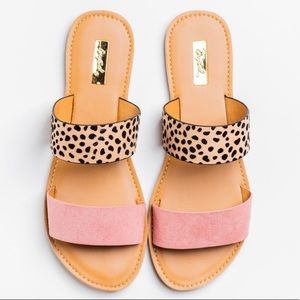 qupid cheetah sandals